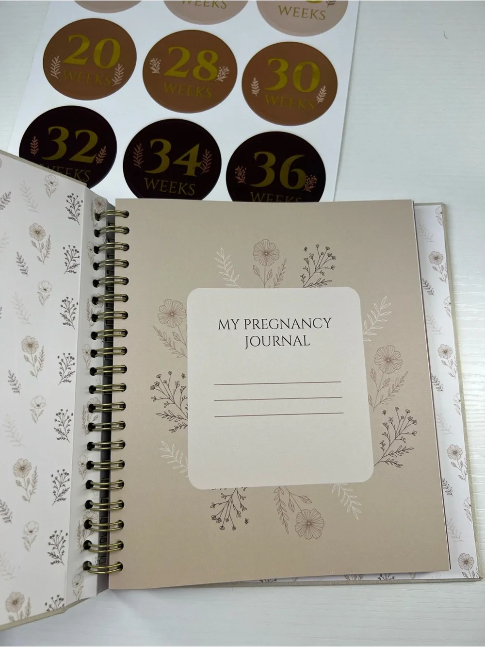 Lot 30 Pregnancy Journal - White Pregnancy Journal
